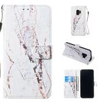 Leather Protective Case For Galaxy S9(White Marble)