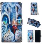 Leather Protective Case For Galaxy S9(Blue Cat)