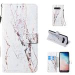 Leather Protective Case For Galaxy S10(White Marble)