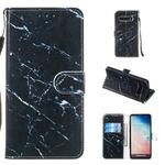 Leather Protective Case For Galaxy S10(Black Marble)