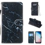 Leather Protective Case For Galaxy S10e(Black Marble)