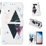 Leather Protective Case For Galaxy S10 Plus(Trigonal Marble)