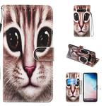 Leather Protective Case For Galaxy S10 Plus(Coffee Cat)