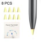 8 PCS Non-slip Mute Wear-resistant Nib Cover for M-pencil Lite (Yellow)