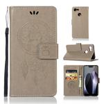 Wind Chime Owl Embossing Pattern Horizontal Flip Leather Case for Google Pixel 3 XL, with Holder & Card Slots & Wallet (Grey)