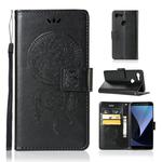 Wind Chime Owl Embossing Pattern Horizontal Flip Leather Case for Google Pixel 3, with Holder & Card Slots & Wallet (Black)