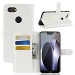 Litchi Texture Horizontal Flip Leather Case for Google Pixel 3 XL, with Wallet & Holder & Card Slots (White)