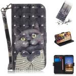 3D Painting Embrace Cat Pattern Coloured Drawing Horizontal Flip Leather Case for Google Pixel 3a XL, with Holder & Card Slots & Wallet
