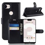 Litchi Texture Horizontal Flip Leather Case for Google Pixel 3a XL/google Pixel 3a XL , with Wallet & Holder & Card Slots(Black)