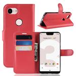 Litchi Texture Horizontal Flip Leather Case for Google Pixel 3a XL/google Pixel 3a XL, with Wallet & Holder & Card Slots(Red)