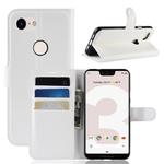 Litchi Texture Horizontal Flip Leather Case for Google Pixel 3a XL/google Pixel 3a XL, with Wallet & Holder & Card Slots(White)