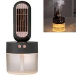 V8 Multifunctional Humidifier Fan Mini Desktop USB Charging Spray Electric Fan (Black)