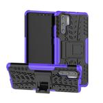 Tire Texture TPU+PC Shockproof Case for Huawei P30 Pro, with Holder (Purple)