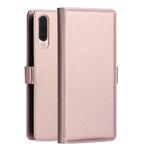 DZGOGO MILO Series PC + PU Horizontal Flip Leather Case for Huawei P30, with Holder & Card Slot & Wallet (Rose Gold)