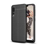 For Huawei  P20 Pro Litchi Texture Soft TPU Protective Back Cover Case(Black)