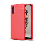 For Huawei  P20 Litchi Texture Soft TPU Protective Back Cover Case(Red)