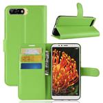 For Huawei Y6 2018 Litchi Texture Horizontal Flip Leather Case with Holder & Card Slots & Wallet(Green)