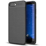 For Huawei Honor View 10 Litchi Texture Soft TPU Anti-skip Protective Cover Back Case(Black)