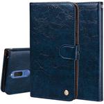 For Huawei Mate 10 Lite & Nova 2i Business Style Oil Wax Texture Horizontal Flip Leather Case with Holder & Card Slots & Wallet(Blue)