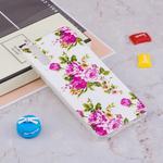 For Huawei P20 Noctilucent Rose Flower Pattern TPU Soft Case