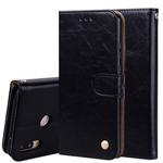 For Huawei P20 Lite Business Style Oil Wax Texture Horizontal Flip Leather Case with Holder & Card Slots & Wallet(Black)