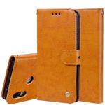 For Huawei P20 Lite Business Style Oil Wax Texture Horizontal Flip Leather Case with Holder & Card Slots & Wallet(Brown)