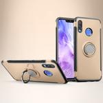 Magnetic 360 Degree Rotation Ring Holder Armor Protective Case for Huawei Nova 3 (Gold)