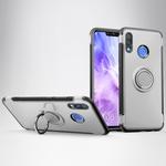 Magnetic 360 Degree Rotation Ring Holder Armor Protective Case for Huawei Nova 3 (Silver)