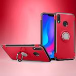 Magnetic 360 Degree Rotation Ring Holder Armor Protective Case for Huawei Nova 3i(Red)