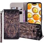 Owl Pattern Colored Drawing Horizontal Flip Leather Case for Huawei P20 Lite, with Holder & Card Slots & Wallet & Lanyard