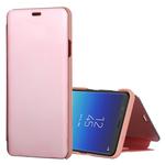 Mirror Clear View Horizontal Flip PU Leather Case for Huawei Nova 3, with Holder(Rose Gold)