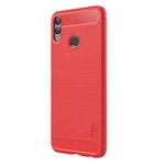 MOFI Brushed Texture Carbon Fiber Soft TPU Case for Huawei Honor 8X Max (Red)