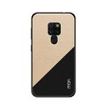 MOFI Shockproof TPU + PC + Cloth Pasted Case for Huawei Mate 20 (Gold)