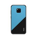 MOFI Shockproof TPU + PC + Cloth Pasted Case for Huawei Mate 20 Pro (Blue)