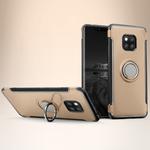 Magnetic 360 Degree Rotation Ring Holder Armor Protective Case for Huawei Mate 20 Pro(Gold)