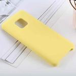 Solid Color Liquid Silicone Shockproof Case for Huawei Mate 20 Pro(Yellow)