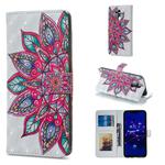 Half Flower Pattern Horizontal Flip Leather Case for Huawei Mate 20 Lite, with Holder & Card Slots & Photo Frame & Wallet