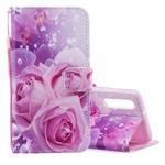 Rose Pattern Horizontal Flip Leather Case for Huawei P30, with Holder & Card Slots & Wallet