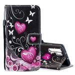 Peach Heart Pattern Horizontal Flip Leather Case for Huawei P30 Pro, with Holder & Card Slots & Wallet