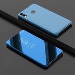 Electroplating Mirror Horizontal Flip Leather Case for Huawei Honor 8X , with Holder (Sky Blue)