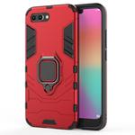 PC + TPU Shockproof Protective Case for Huawei Honor 10, with Magnetic Ring Holder(Red)