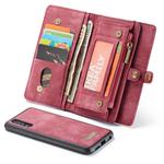 CaseMe Detachable Multifunctional Horizontal Flip Leather Case for Huawei P30 Pro, with Card Slot & Holder & Zipper Wallet & Photo Frame(Red)