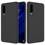 Solid Color Liquid Silicone Shockproof Full Coverage Case for Huawei P30 (Black)