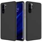 Solid Color Liquid Silicone Shockproof Full Coverage Case for Huawei P30 Pro (Black)