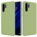 Solid Color Liquid Silicone Shockproof Full Coverage Case for Huawei P30 Pro (Green)