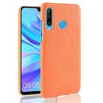 Shockproof Crocodile Texture PC + PU Case for Huawei P Smart+ (2019)(Yellow)