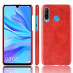 Shockproof Litchi Texture PC + PU Case for Huawei P Smart+ (2019) (Red)