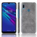 Shockproof Litchi Texture PC + PU Protective Case for Huawei Y6 (2019) (Grey)