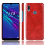 Shockproof Litchi Texture PC + PU Protective Case for Huawei Y6 (2019) (Red)