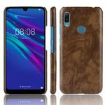 Shockproof Litchi Texture PC + PU Protective Case for Huawei Y6 (2019) (Brown)